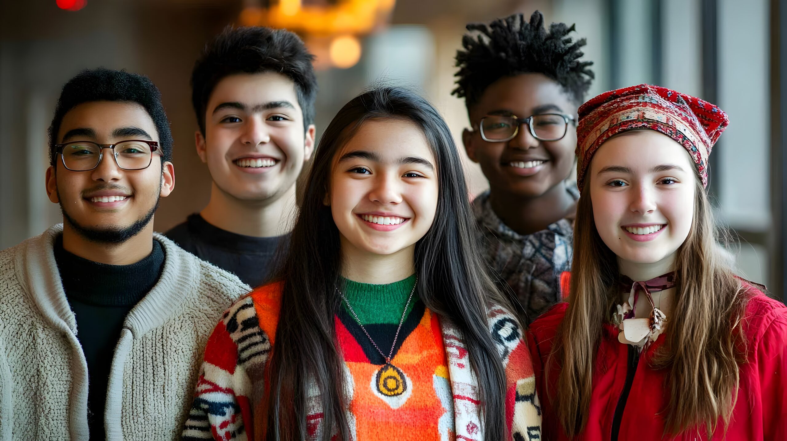 Diverse Group of Smiling Students
