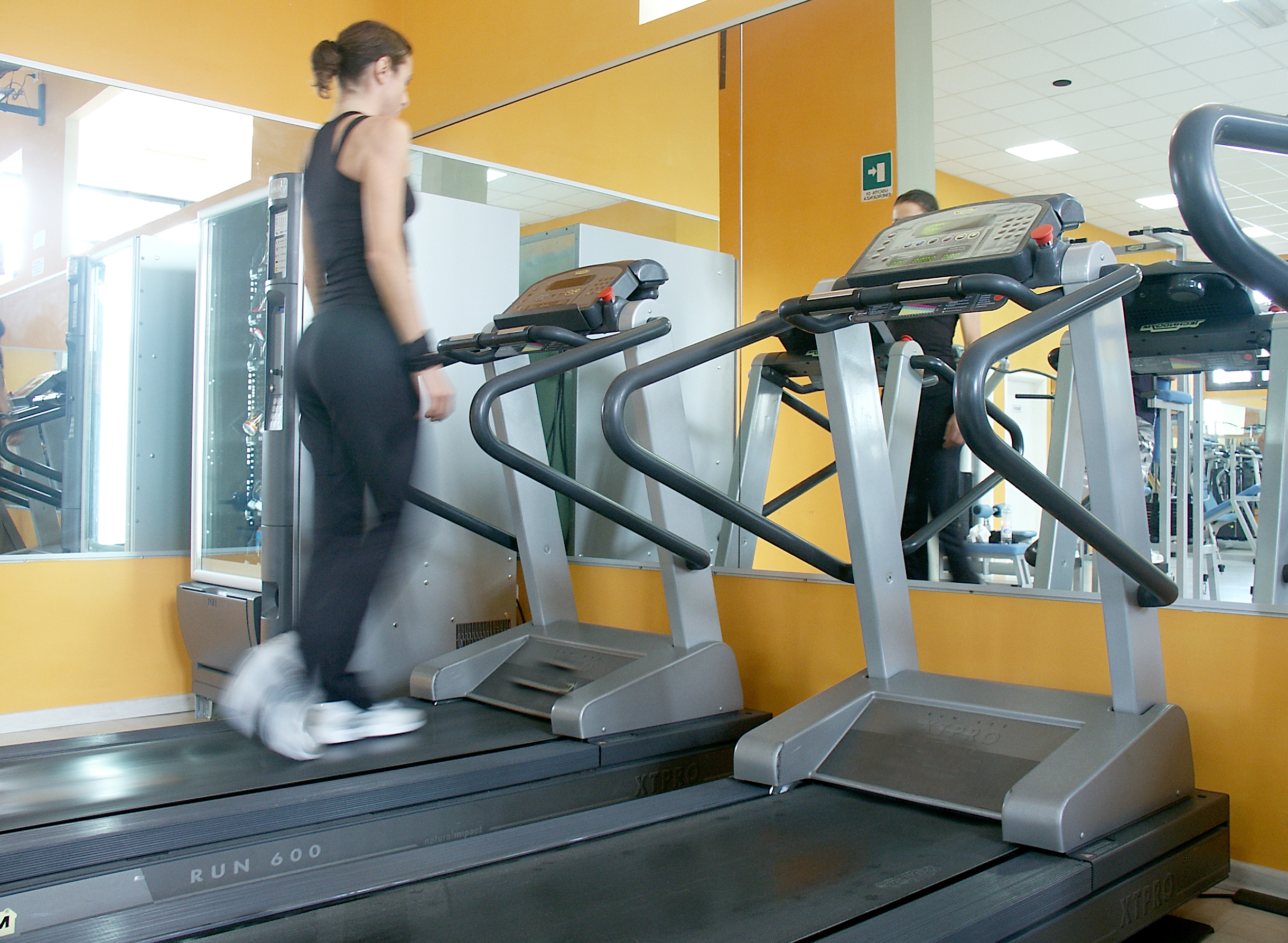 woman on a treadmill