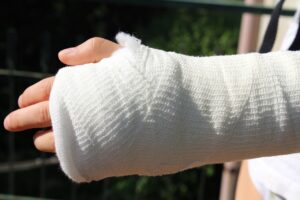 bandaged hand