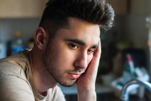 depressed young man
