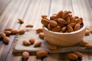 almonds in bowl