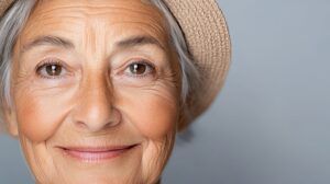 older woman smiling