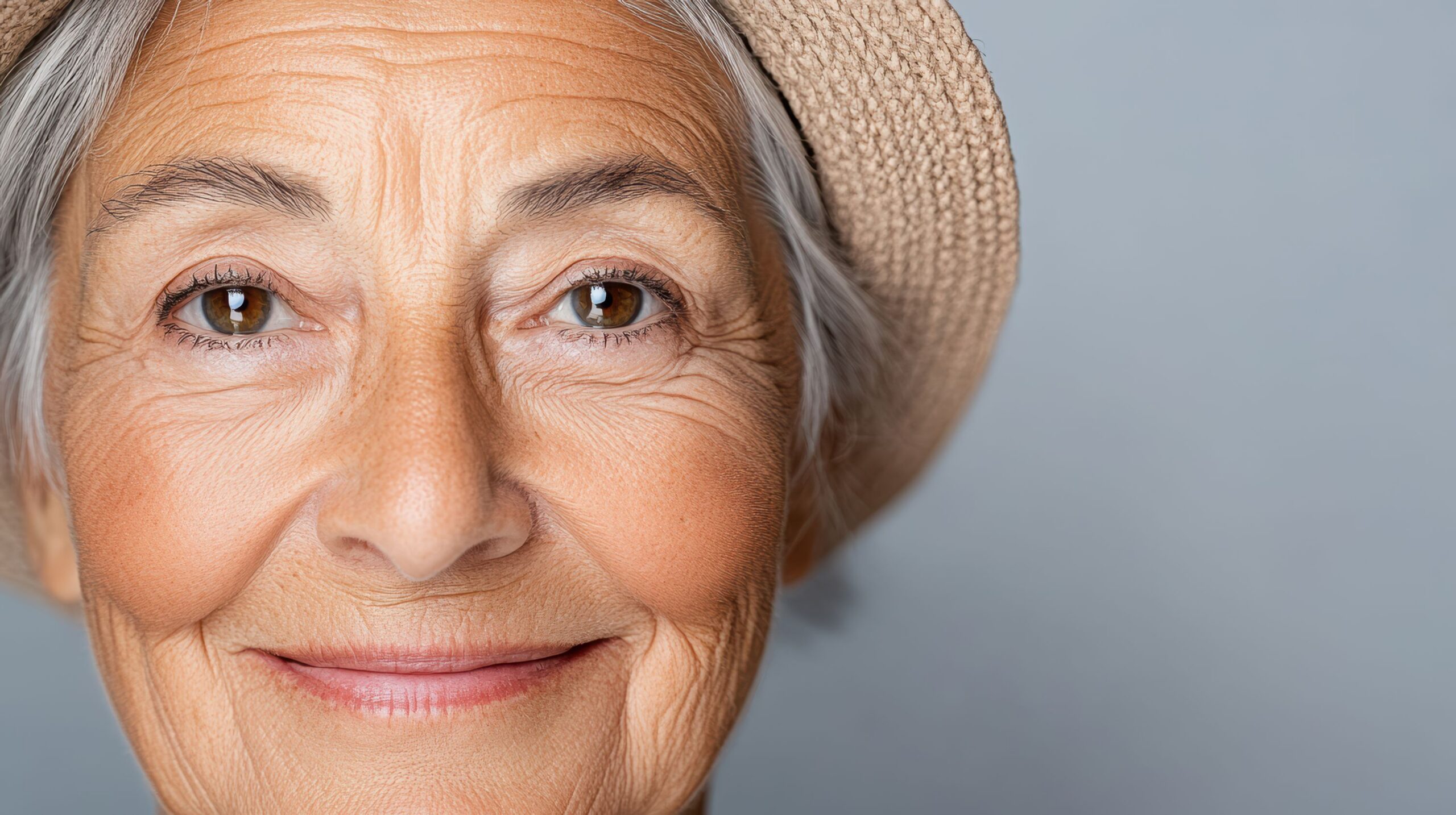 older woman smiling