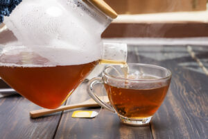 pouring a cup of tea