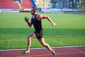 man sprinting