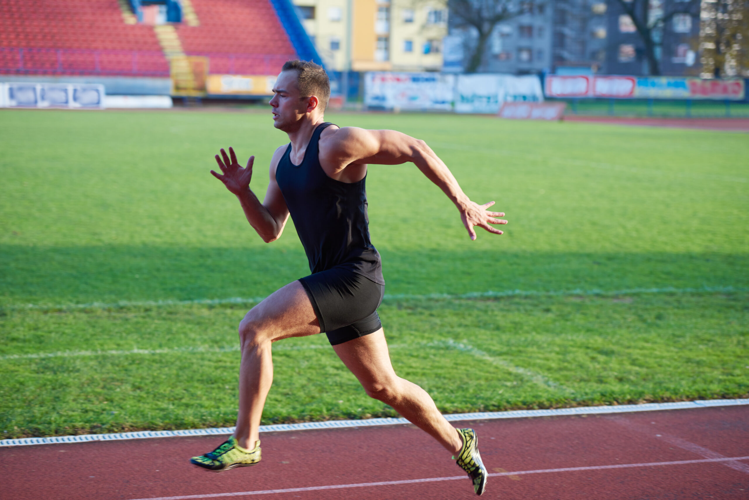 man sprinting